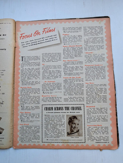 Picturegoer: The National Film Weekly April 14, 1951 - Gregory Peck Cover