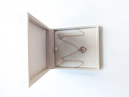 Rose Gold-Plated Necklace with Heart-Shaped Pendant - Pure Luxuries London