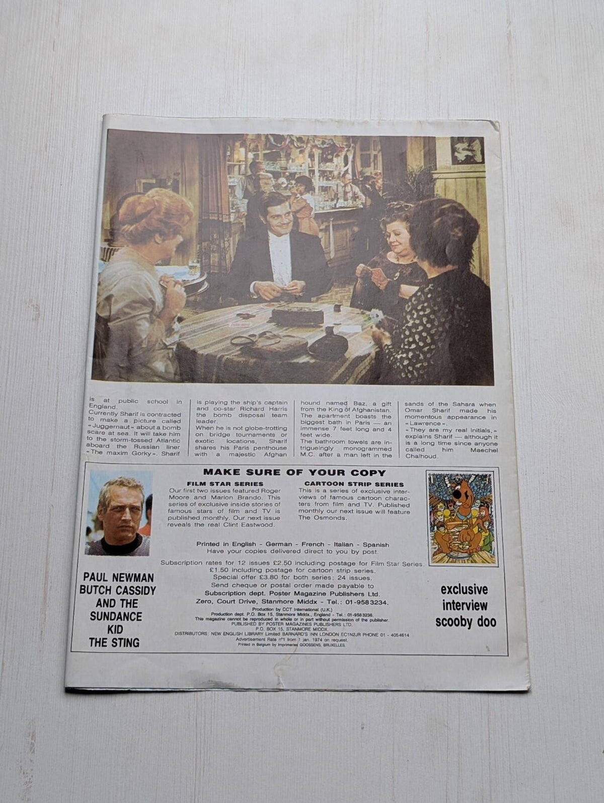 Fold-Out Poster Magazine No. 1 of 6 - Omar Sharif - 1974