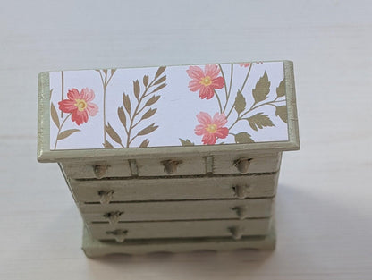 Dolls House Wooden Bedroom Table and Drawers Set - Unbranded