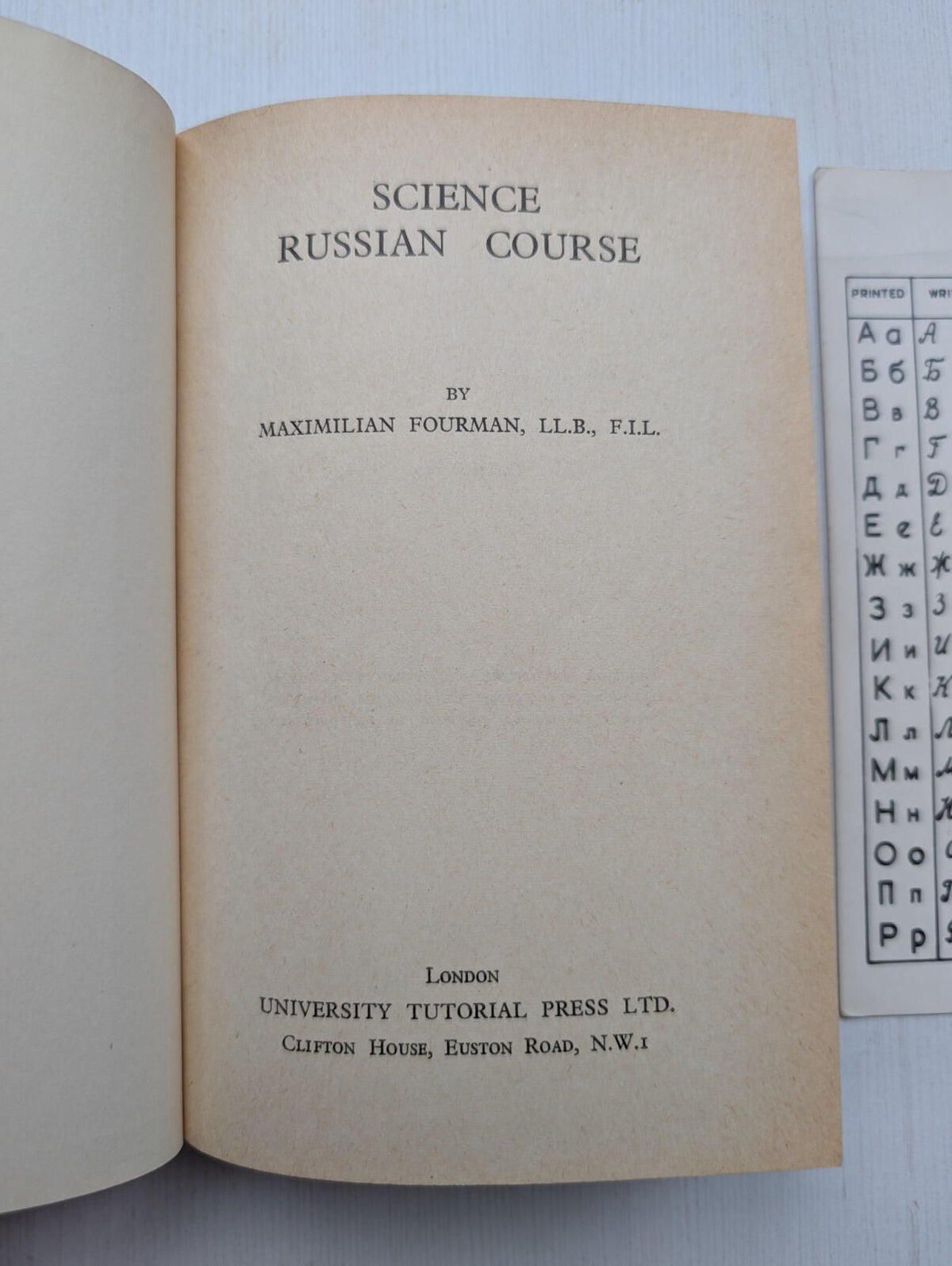 Science Russian Course by Maximilian Fourman - 1949 Universal Tutorial Press Ltd