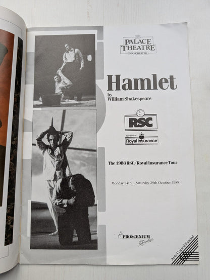 Hamlet Royal Shakespeare Society Palace Theatre Manchester Programme - 1988