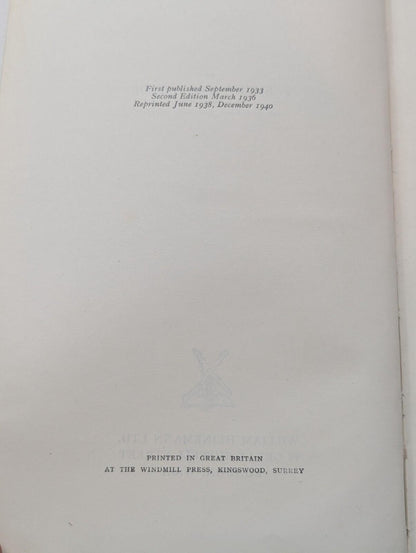A Short Organic Chemistry by F. Sherwood Taylor - 1940 - William Heinemann Ltd