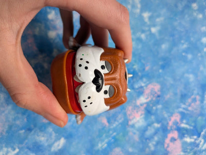 Vintage Rare PlayGo Finger-Biting Bulldog Keychain Toy
