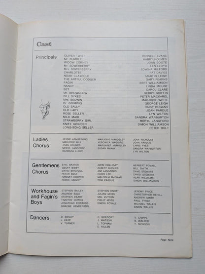 Oliver Musical Programme - Birkenhead Operatic Society Trust 1973