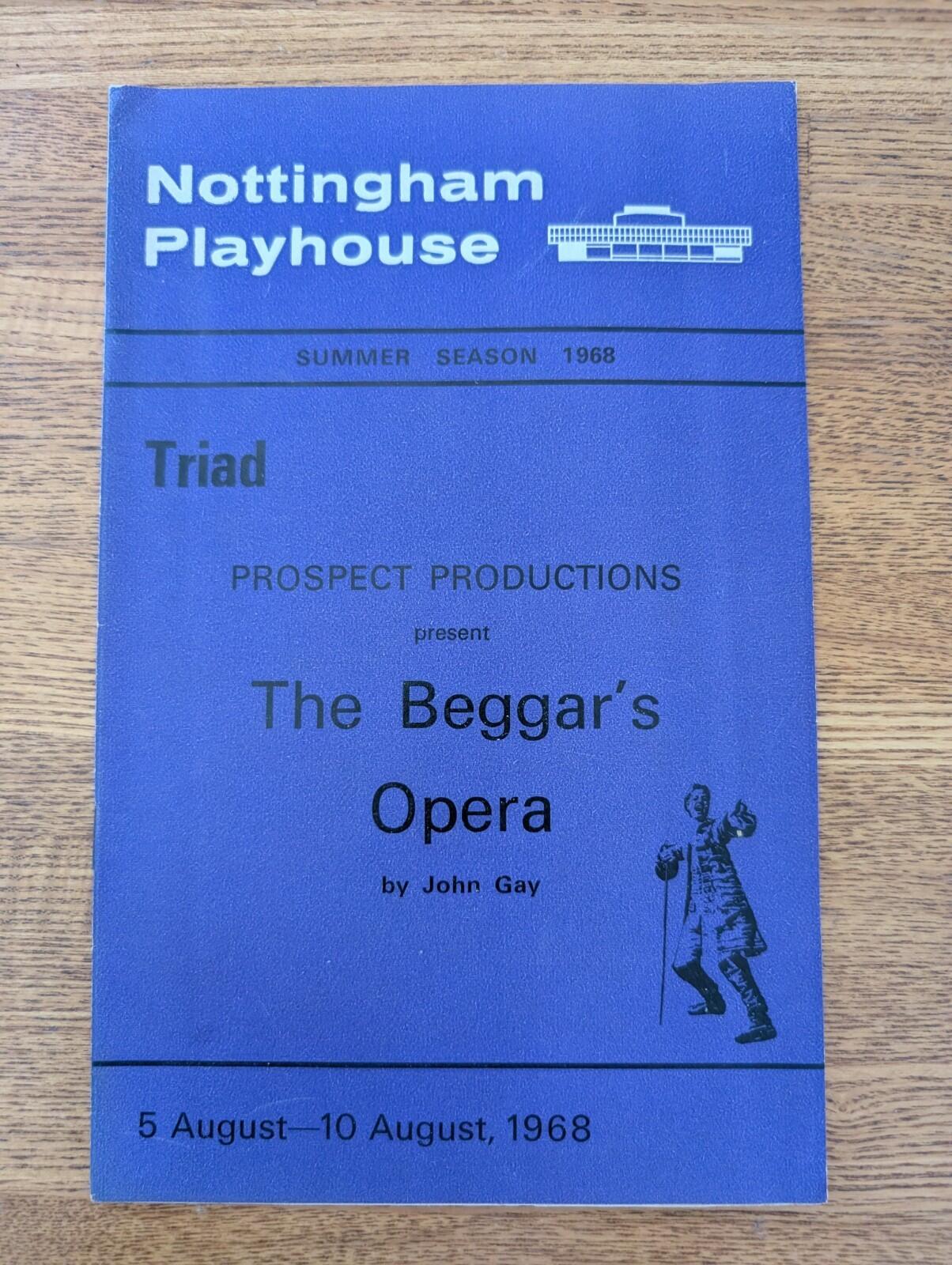 Prospect Productions - The Beggar's Opera Theatre Programme - 1968 - Nottingham