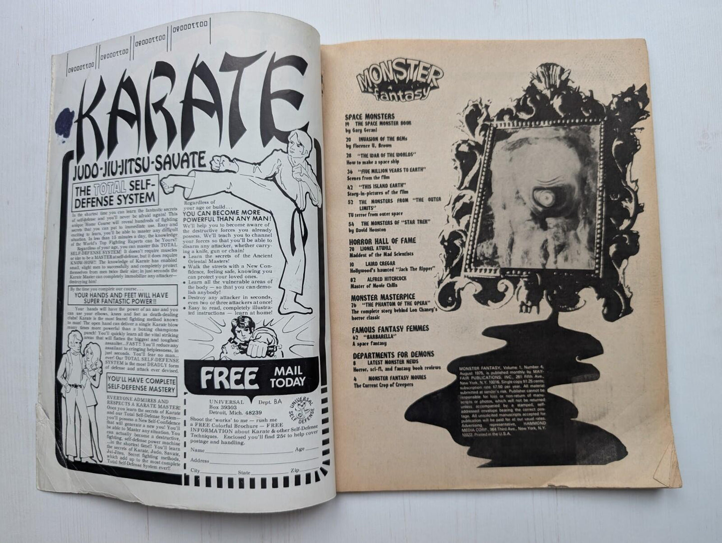 Monster Fantasy Vol. 1 No. 4 - August 1975 - The Space Monster Book