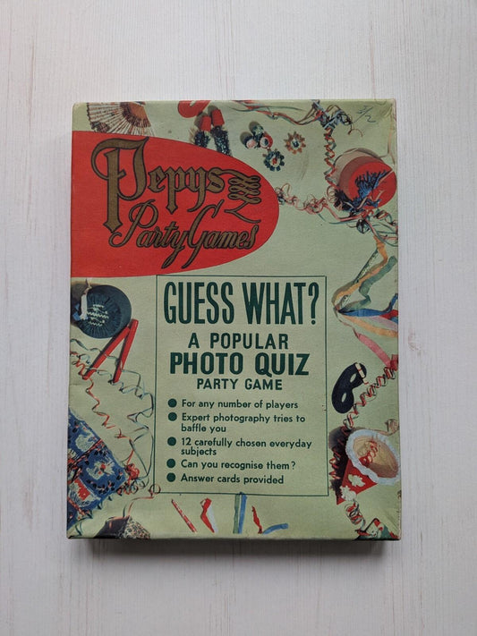 Peppys Party Games - Guess What? Vintage Game Set - 1953