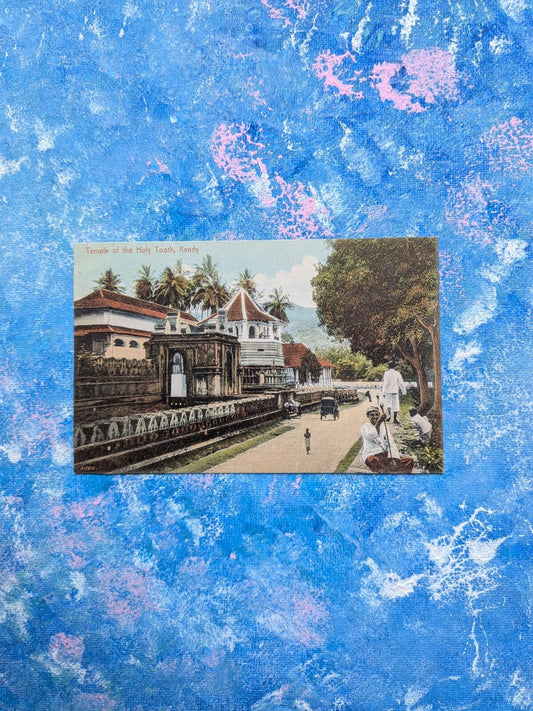 Vintage Sri Lanka Postcard - Temple of the Holy Tooth, Kandy - Ceylon No.49
