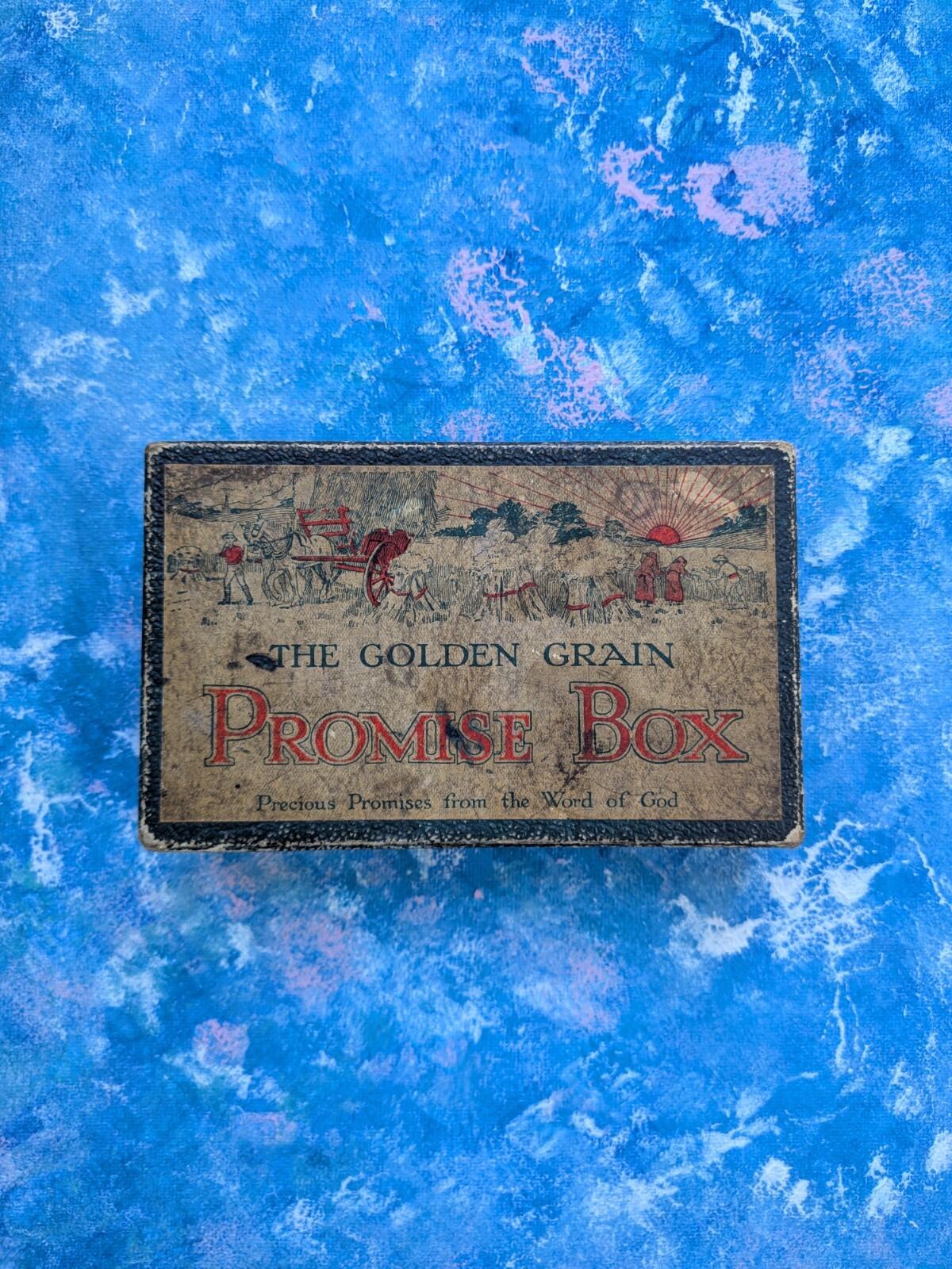 Golden Grain Promise Box - Miniature Paper Scrolls with Bible Verse - 1932
