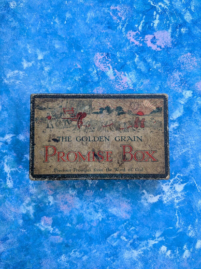 Golden Grain Promise Box - Miniature Paper Scrolls with Bible Verse - 1932