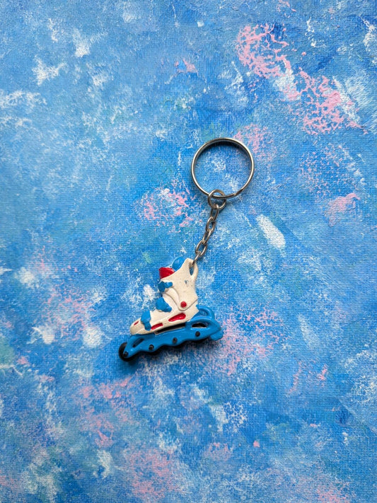 Vintage Retro/80's Style Plastic Rollerskate Keyring/Keychain