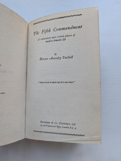 The Fifth Commandment by Horace Annesley Vachell - Hutchinson & Co Ltd
