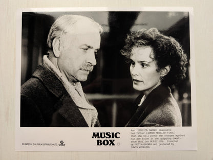 Music Box 1989 Jessica Lange Movie Press Kit Synopsis/Cast List + x3 Lobby Cards