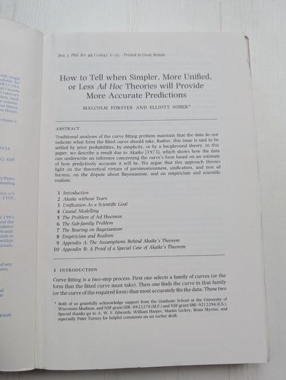 The British Journal For The Philosophy Of Science Vol. 45 No. 1 - March 1994
