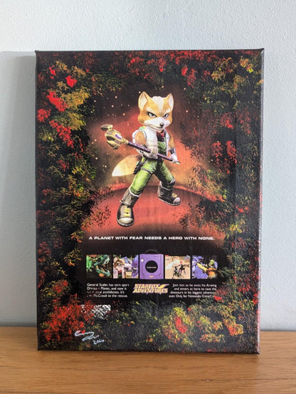 Starfox Adventures Advert Canvas Wall Art, Handcrafted