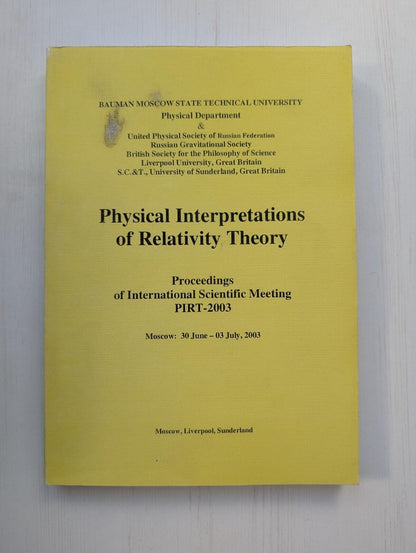 Proceedings of International Scientific Meeting PIRT-2003 - Moscow 30/06-03/07
