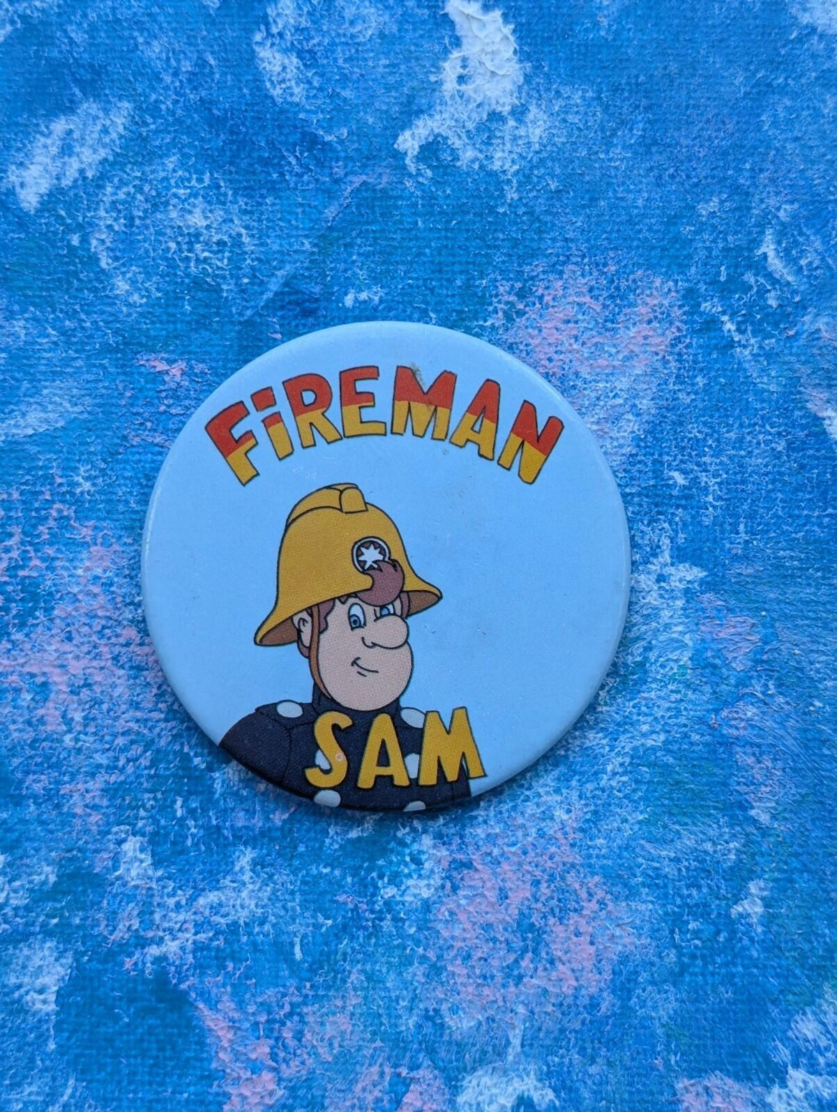 Vintage Fireman Sam Badge - 1990s Approx