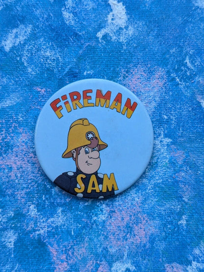 Vintage Fireman Sam Badge - 1990s Approx