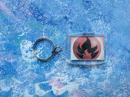 Hand-Crafted Tepig Keyring - Made From Recycled Pokemon Cards