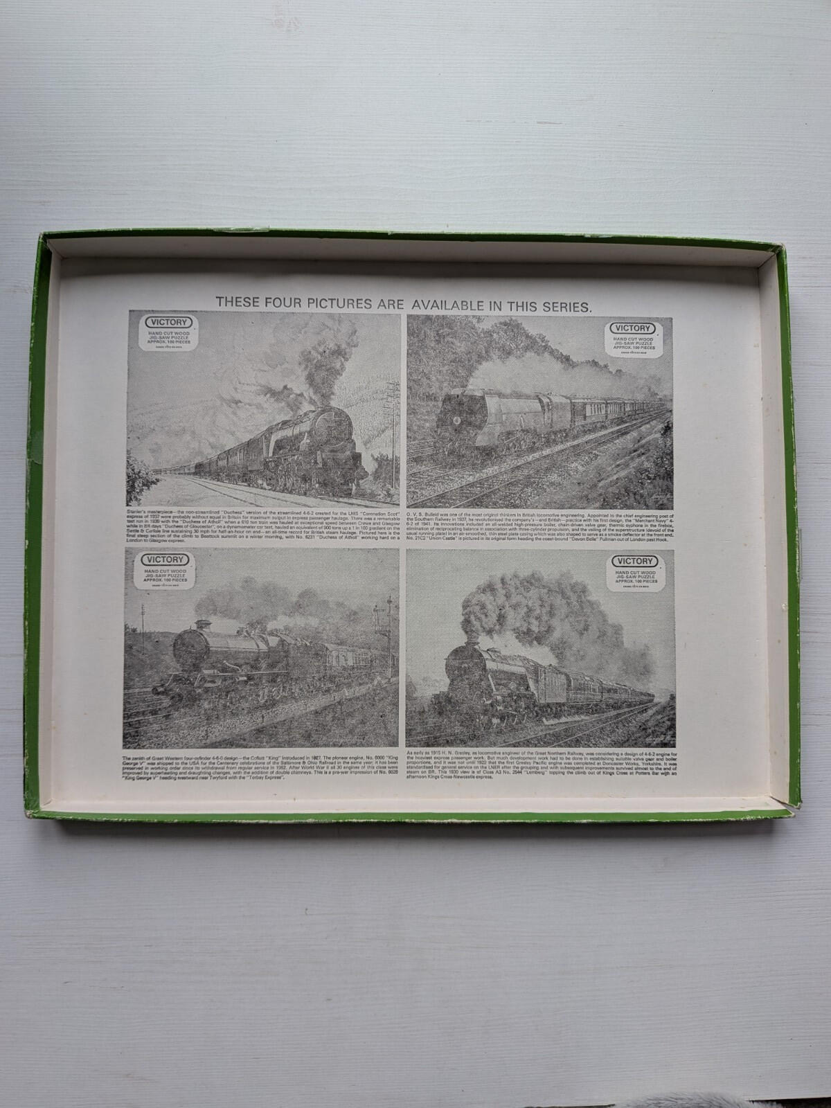 Victory - Famous Steam Engine Series Lemberg 7201 100 Piece Wooden Jigsaw - 1978