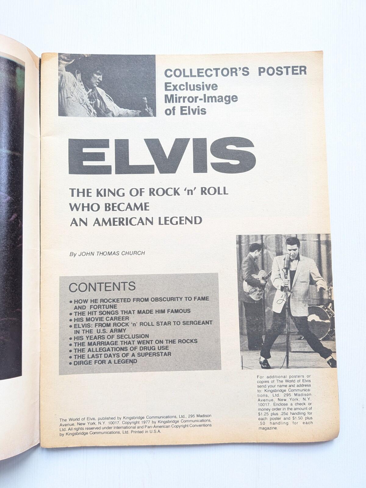 The World of Elvis Special Memorial Issue - 1977 - Includes Pull-Out Poster