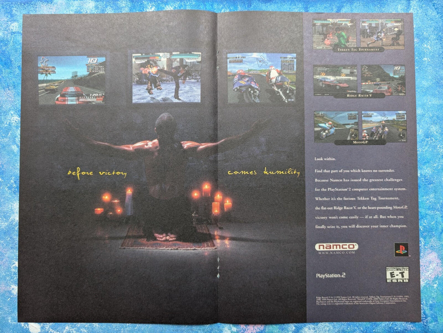 Tekken Tag Tournament/Ridge Racer V/Moto GP 1999 PS2 Advert - See Details