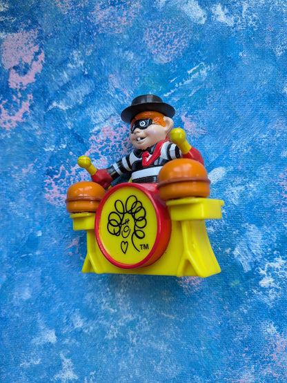 Vintage Hamburglar Drummer Happy Meal Band Toy - 1993 - McDonalds