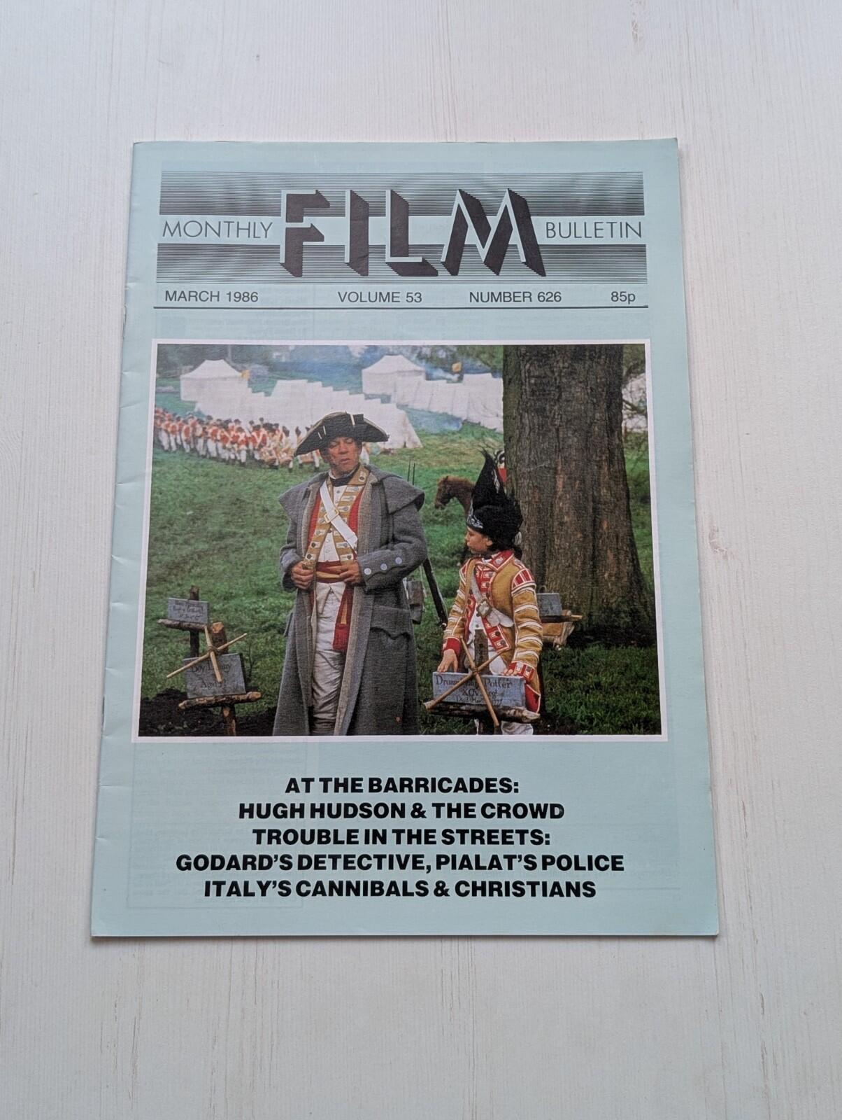 Monthly Film Bulletin Vol. 53 No. 626, March 1986, The British Film Institute