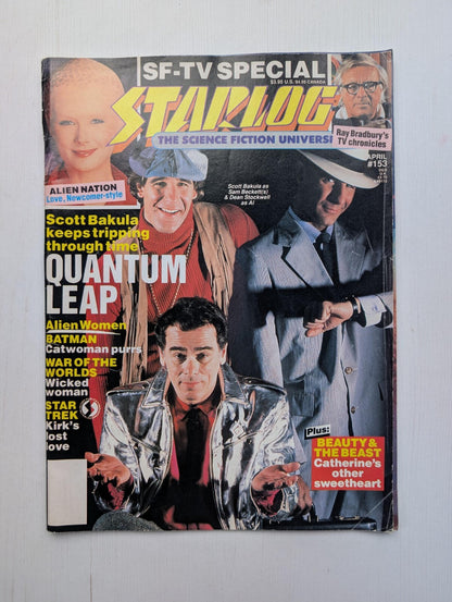 Starlog No. 153 April 1990 - Scott Bakula/Dean Stockwell Quantum Leap Cover