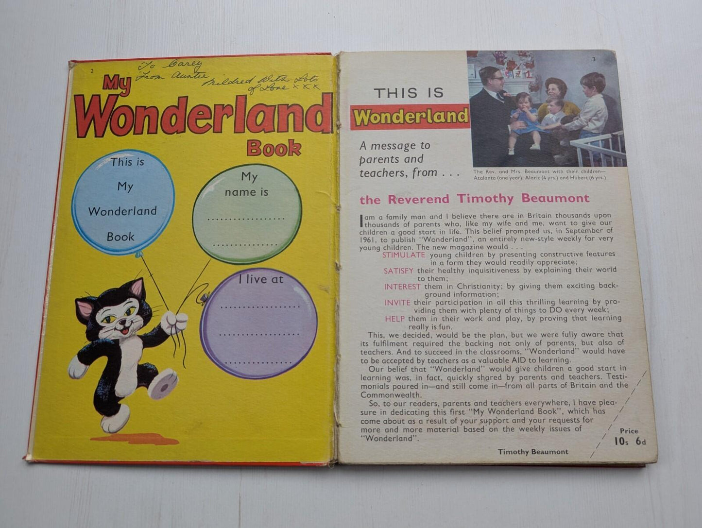 My Wonderland Book - Timothy Beaumont - 1960s Approx