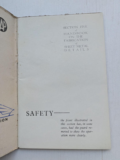 Handbook on The Fabrication of Sheet Metal Details - Sections 5, 6 & 7