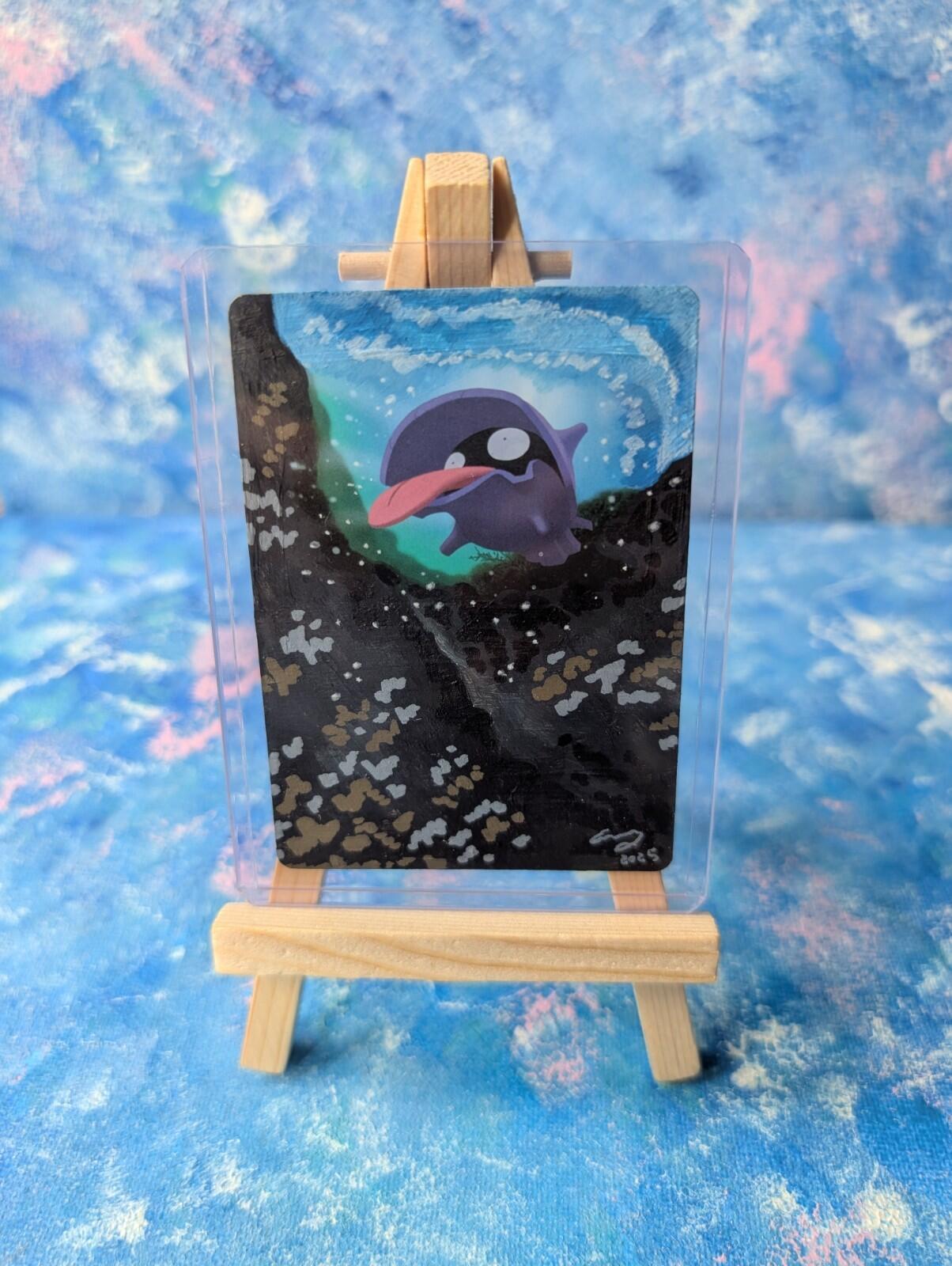 Hand-Painted Shellder 19/83 XY Generations Pokemon Card & Display Easel