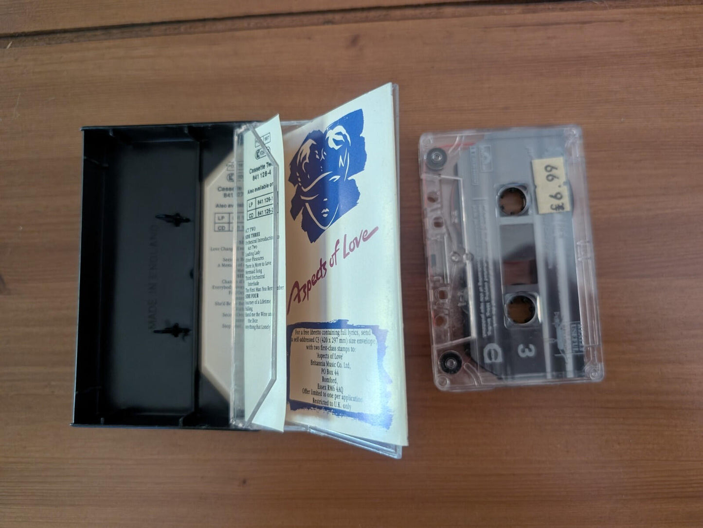 Andrew Lloyd Webber - Aspects of Love - 1989 - Double Cassette Tape