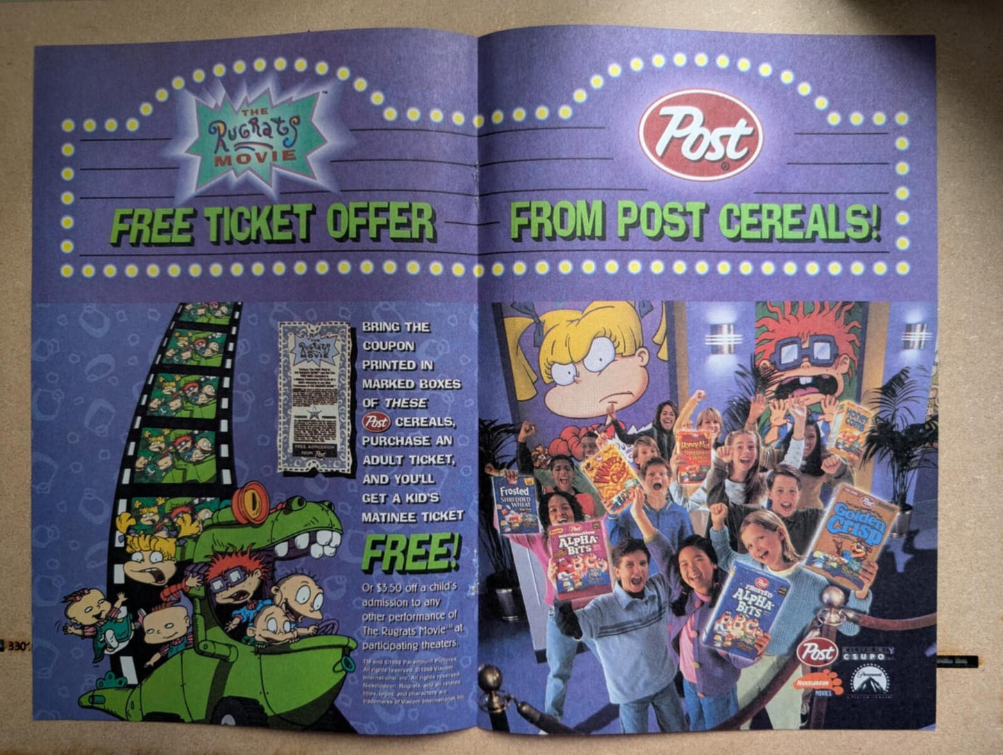 The Rugrats Movie Post Cereals 1998 Advertisement - See Details