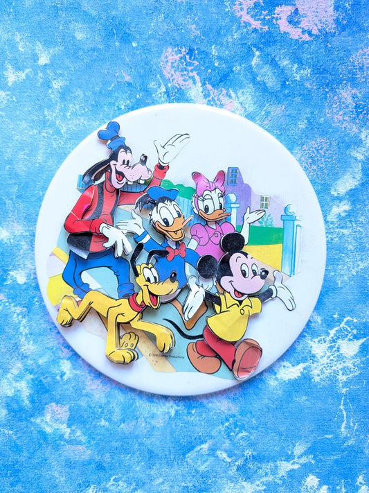 Vintage Disney Mickey Mouse & Friends Ceramic + Paper Plate - H & R Johnson Ltd