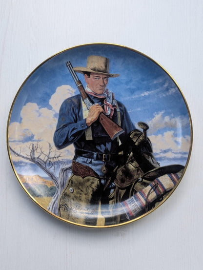 "John Wayne, Spirit of The West" Plate - Franklin Mint Heirloom