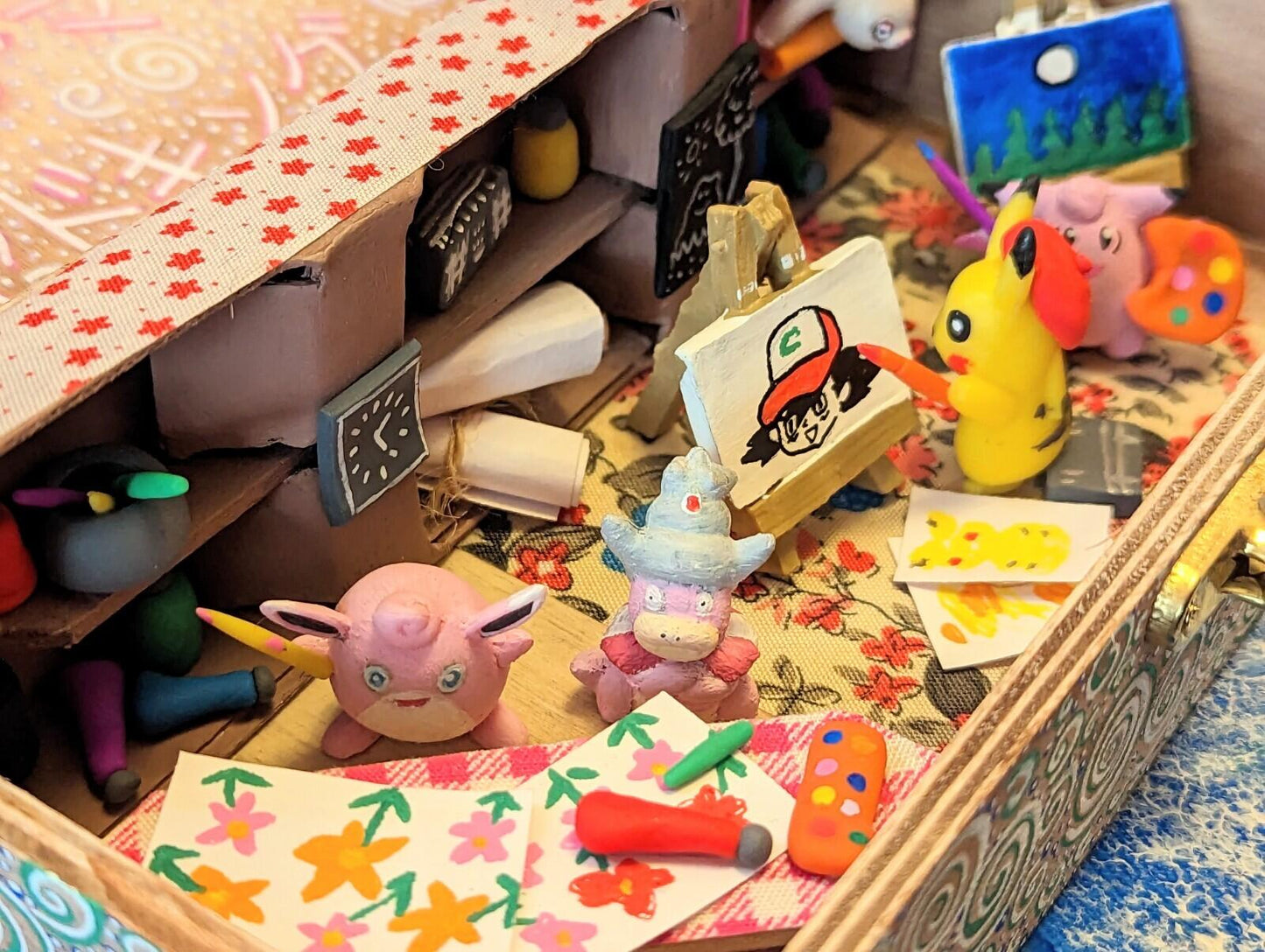 Pokémon Hand-Crafted Pikachu Diorama Box, Pikachu's Art Class