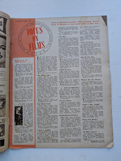 Picturegoer: The National Film Weekly December 1, 1951 - Shelley Winters Cover