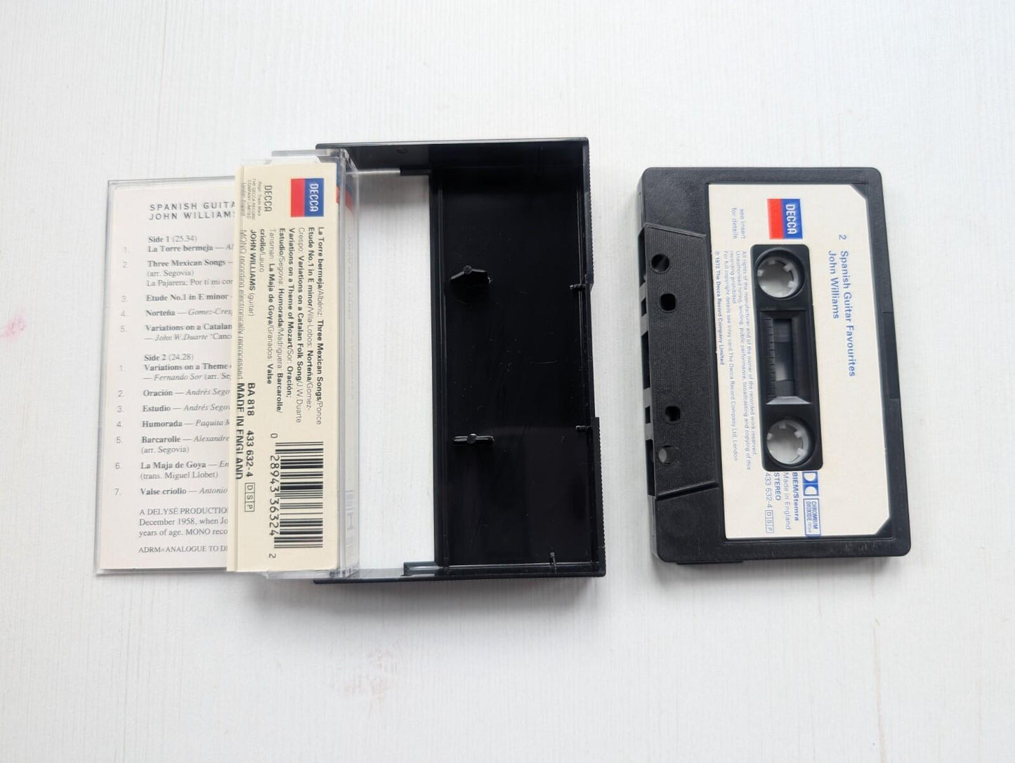 John Williams - Spanish Guitar Favourites - 1972 - Decca Cassette Tape