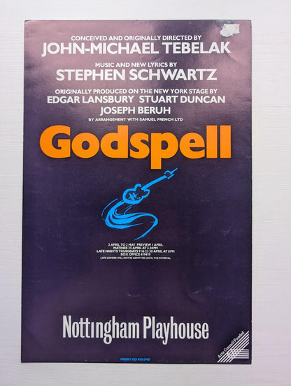 Godspell Theatre Production Poster - Nottingham Playhouse
