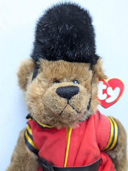 Ty Attic Treasures Malcolm Queen's Guard Soldier Bear - 1993 - Includes Tag