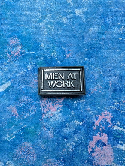 Vintage Men At Work 1980's Pop Band Badge