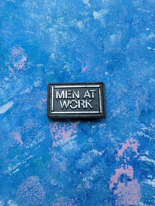 Vintage Men At Work 1980's Pop Band Badge