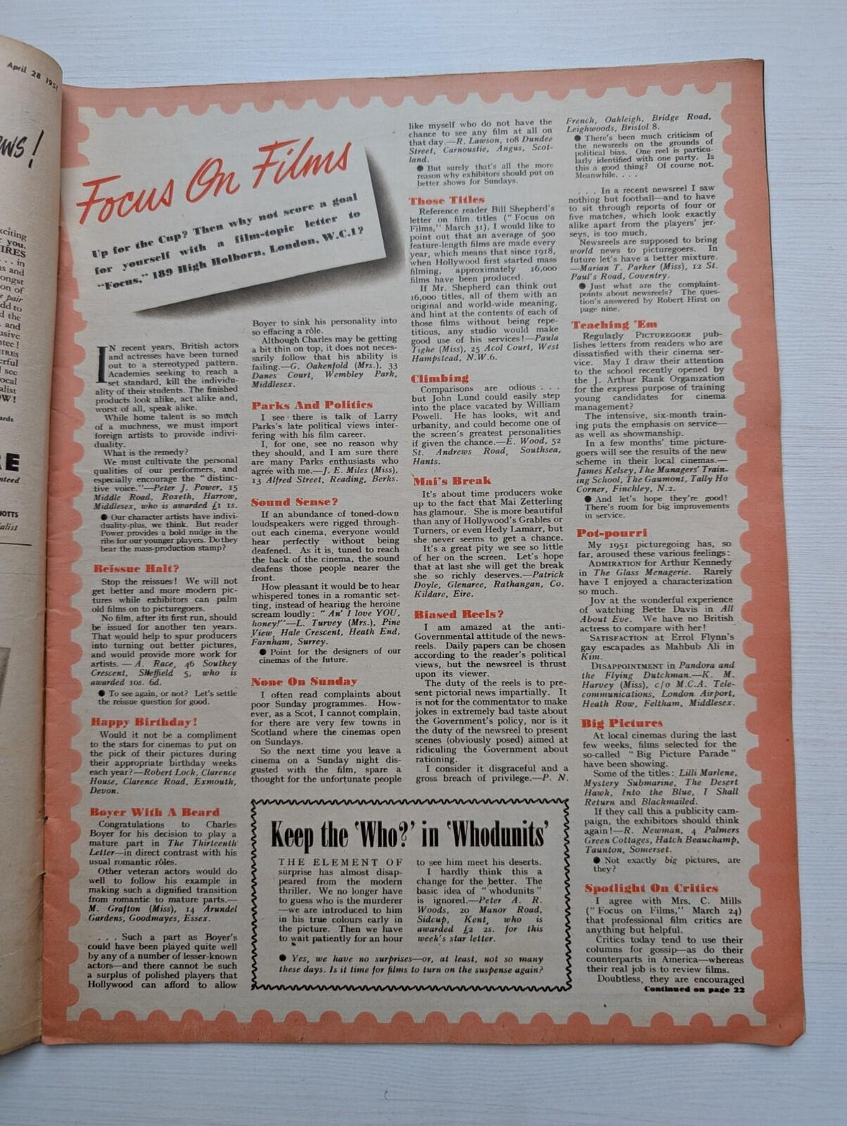 Picturegoer: The National Film Weekly April 28, 1951 Esther Williams/Howard Keel