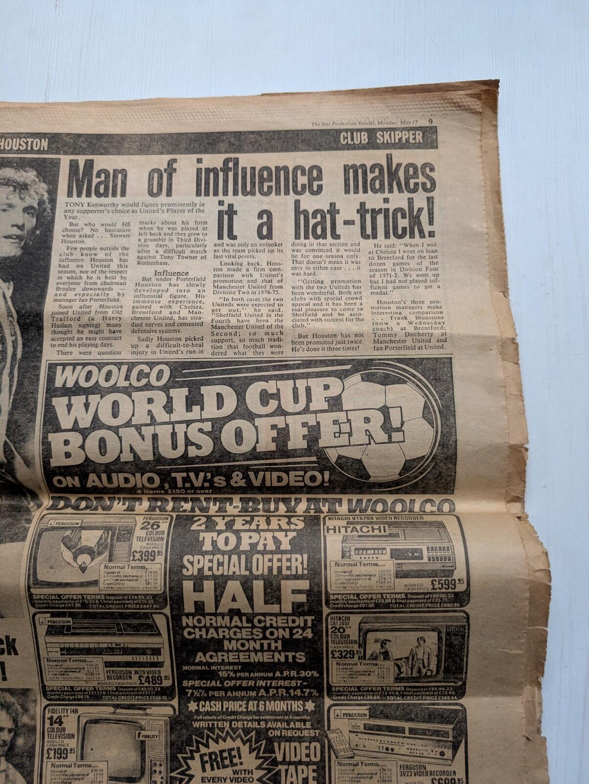 Sheffield Star Newspaper Championship Special Supplement - 17th May 1982