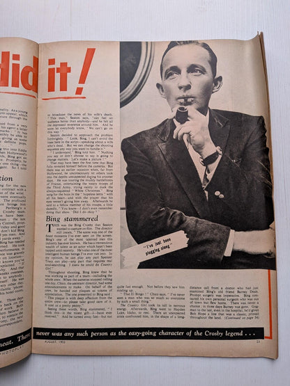 Photoplay August 1955 - Jill Adams Cover
