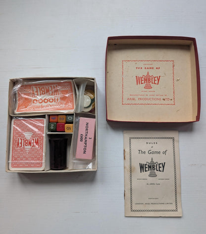Vintage Game of Wembley Box/Instructions/Pieces - No Board, Ariel Productions