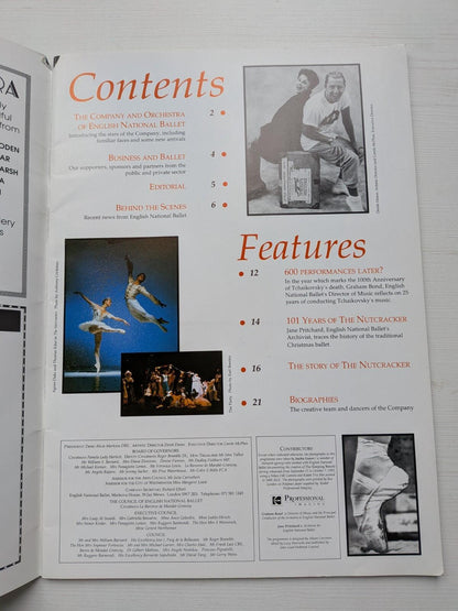 English National Ballet The Nutcracker Programme - Liverpool Empire Theatre 1994