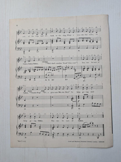 Bing Sings Shell: The Shell Song as sung by Bing Crosby - Piano Sheet Music